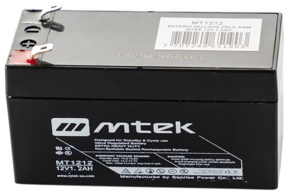 BATERIA SELLADA VRLA AGM MTEK 12V 1.2AH
